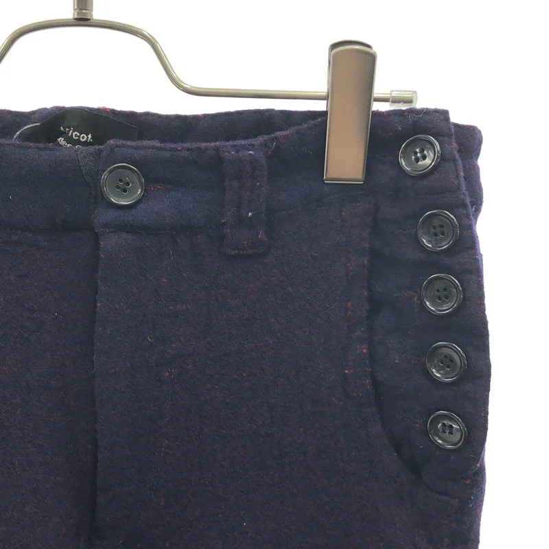 tricot COMME des GARCONS / トリココムデギャルソン | 2008AW | ウール 縮絨 サイドボタン パンツ | S | レディース