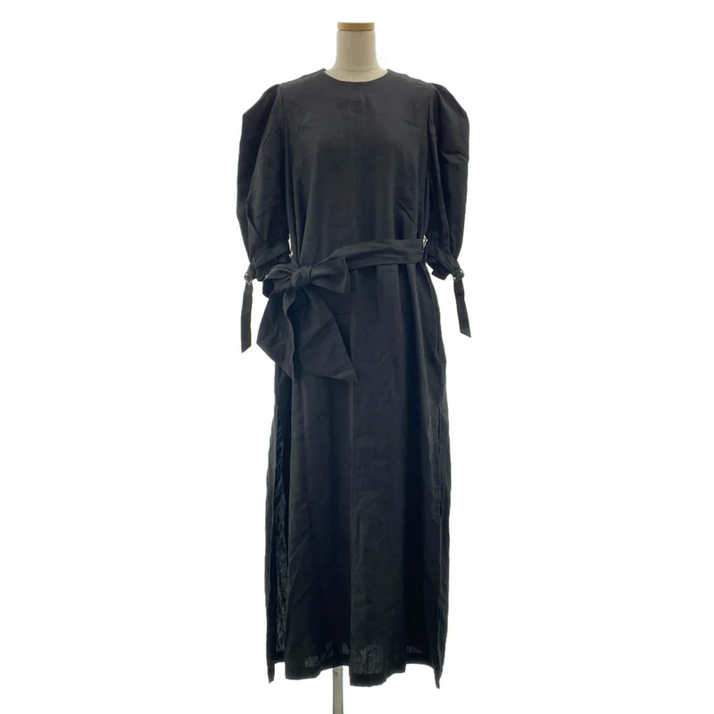 HYKE / ハイク | 2022SS | linen short sleeve maxi dress / リネン ショートスリーブ マキシドレス | 1 | レディース