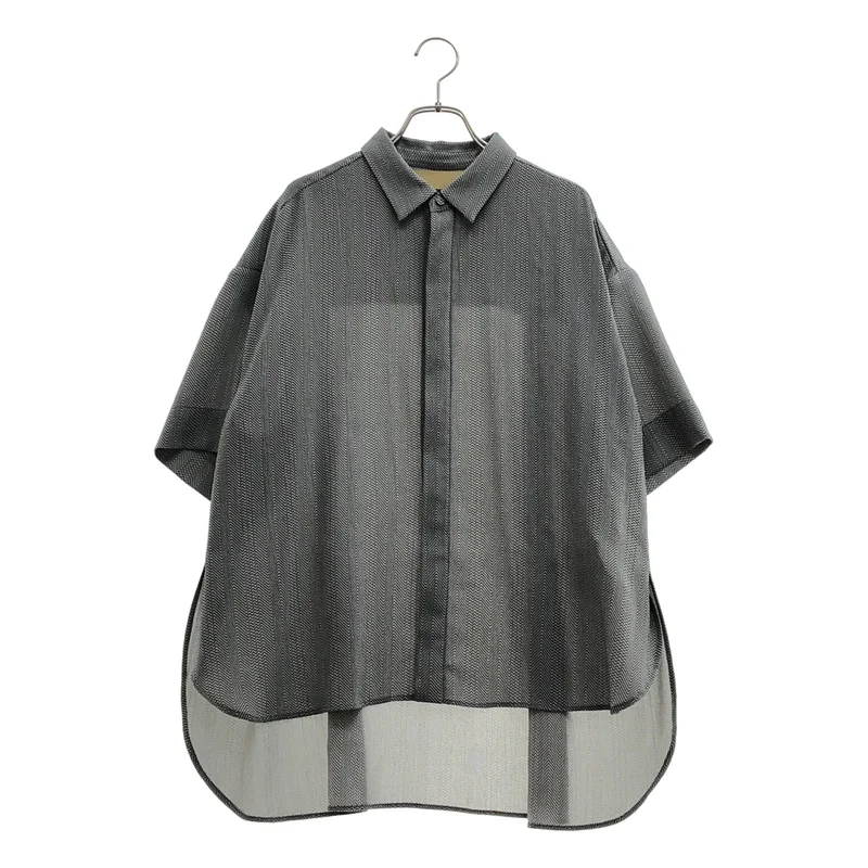 Jens / イェンス | レーヨン ヘリンボーン ショートスリーブシャツ | M | レディース