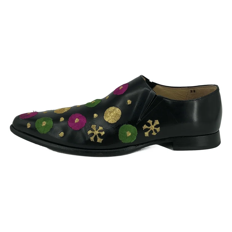 COMME des GARCONS / コムデギャルソン | フラワーエンブロイダリー レザーポインテッドトゥシューズ | 23 | レディース