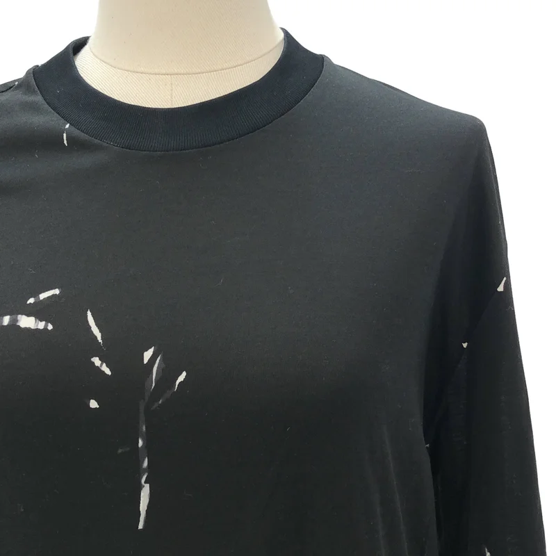 PRADA / プラダ | トライアングル ロゴパッチ リーフプリント 切替ワンピース | XS | レディース