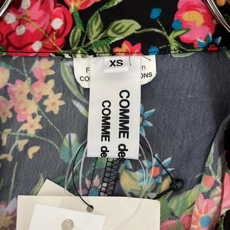 COMME des GARCONS COMME des GARCONS / コムコム | 2021SS | ポリエステル 総柄 アシンメトリー チャイナ ジャケット | XS | レディース