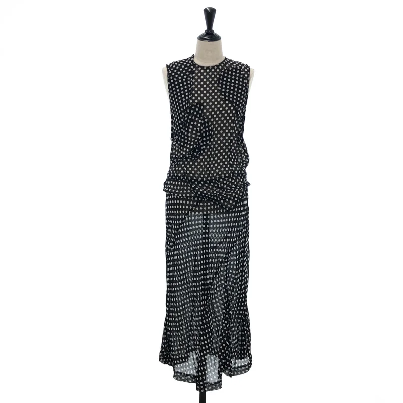 COMME des GARCONS / コムデギャルソン | 2010SS | キュプラ ドット ノースリーブ シアーワンピース | S | レディース