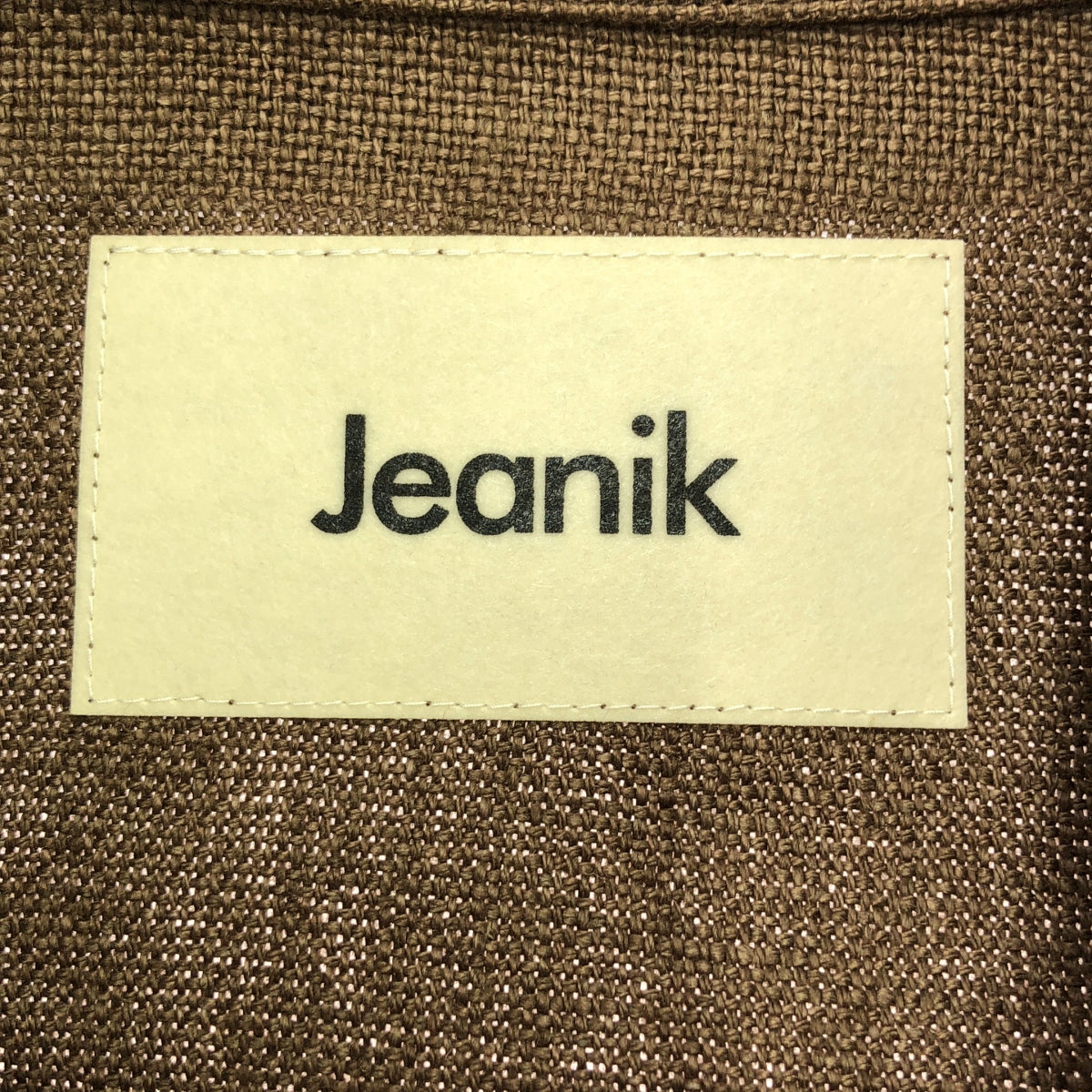 Jeanik / ジーニック | リネン ステンカラー ハーフコート | M