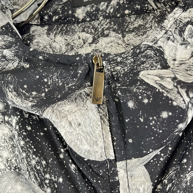 EMPORIO ARMANI / エンポリオアルマーニ | 総柄 フーデッドブルゾン | 48 | メンズ