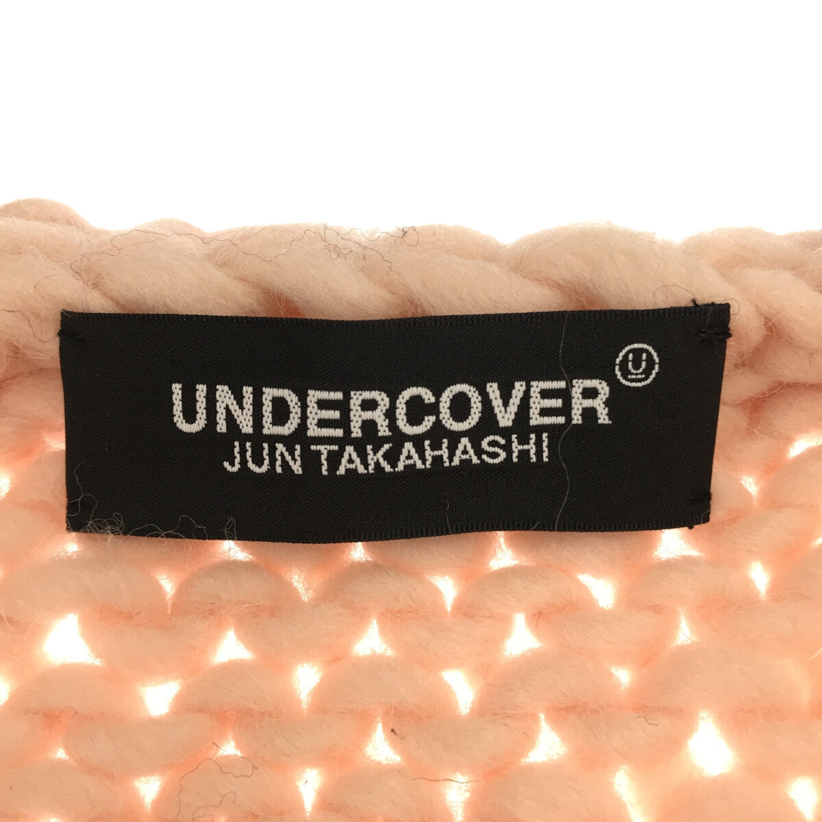 【美品】  UNDER COVER  / アンダーカバー | 2022AW | ウール モヘア ローゲージ 編み地切替 オーバーサイズ カーディガン | 2 | ピンク | レディース 美品】 UNDER COVER / アンダーカバー | 2022AW | ウール モヘア