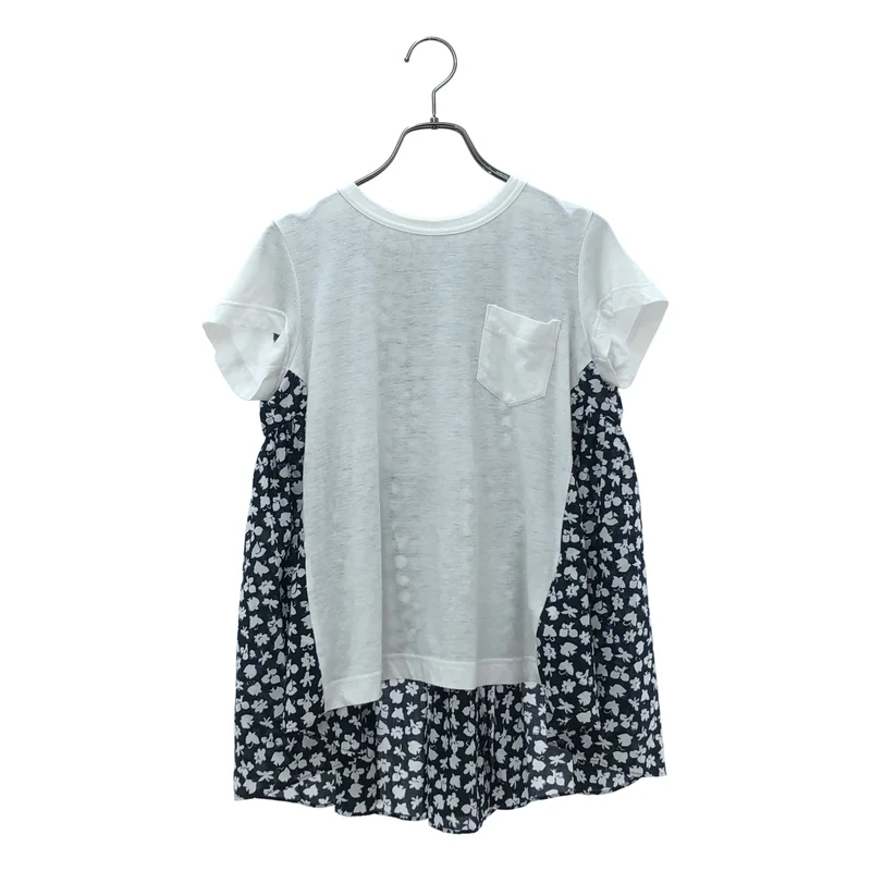 sacai / サカイ | バックギャザー切り替え Tシャツ | 2 | レディース