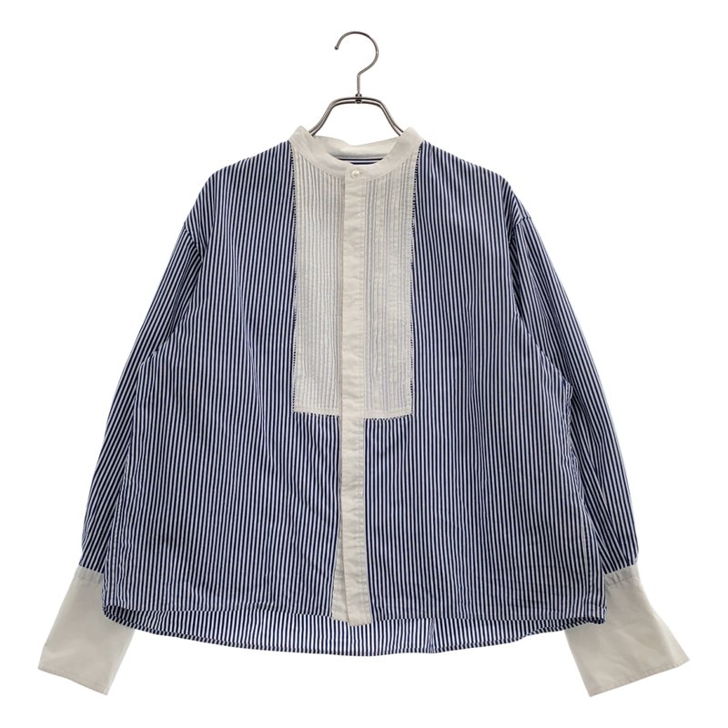 CABaN / キャバン | コットン ランダムピンタッククレリックシャツ | F | レディース