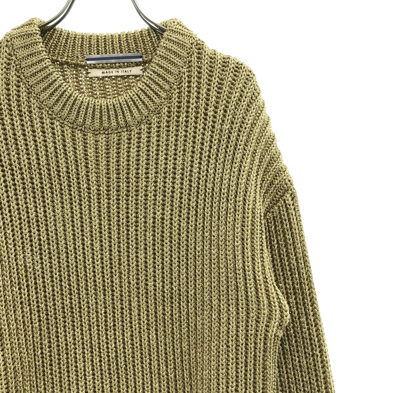 Cristaseya / クリスタセヤ | MAXI SWEATER GOLD クルーネックニット | XS | メンズ