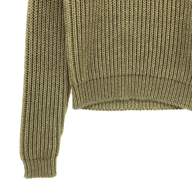 Cristaseya / クリスタセヤ | MAXI SWEATER GOLD クルーネックニット | XS | メンズ