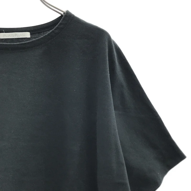 PLEATS PLEASE ISSEY MIYAKE / プリーツプリーズイッセイミヤケ | コットン サイドスリット クロップド カットソー | 3 | レディース