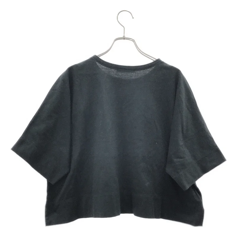 PLEATS PLEASE ISSEY MIYAKE / プリーツプリーズイッセイミヤケ | コットン サイドスリット クロップド カットソー | 3 | レディース