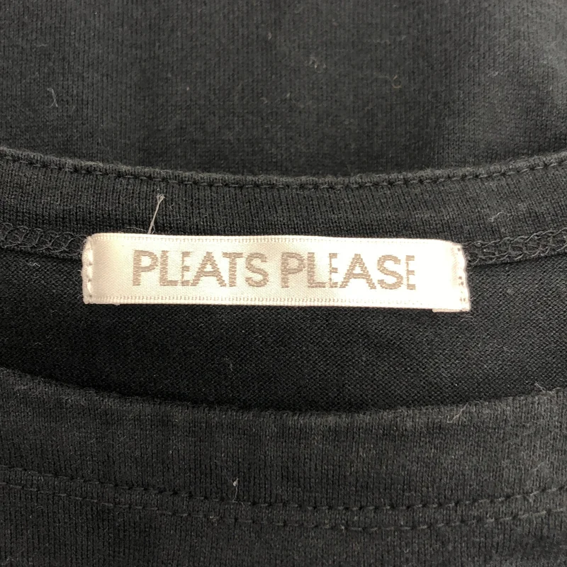 PLEATS PLEASE ISSEY MIYAKE / プリーツプリーズイッセイミヤケ | コットン サイドスリット クロップド カットソー | 3 | レディース