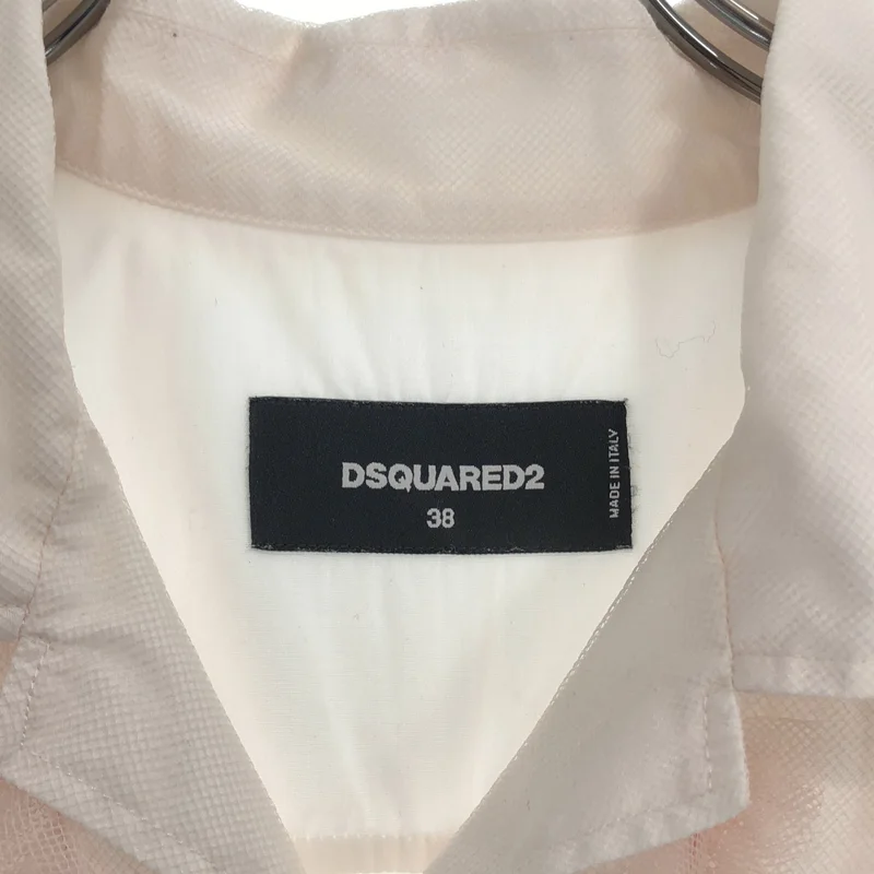 DSQUARED2 / ディースクエアード | 2018SS | コットン チュールレイヤード レースライン 半袖シャツ | 38 | レディース