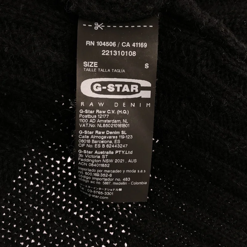 G-STAR RAW / ジースターロー | ウール ワンポイントロゴ ケーブル ニット カーディガン | S | メンズ