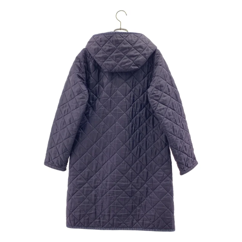 LAVENHAM / ラベンハム | キルティング ロゴボタン コート フーディ | 38 | レディース