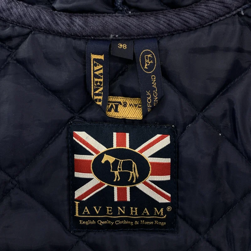 LAVENHAM / ラベンハム | キルティング ロゴボタン コート フーディ | 38 | レディース