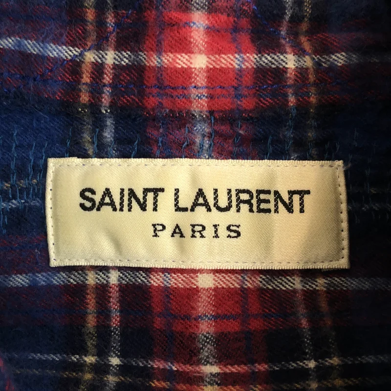 SAINT LAURENT PARIS / サンローランパリ | 2016年製 | エディ期 コットン チェック フランネルシャツ | S | メンズ
