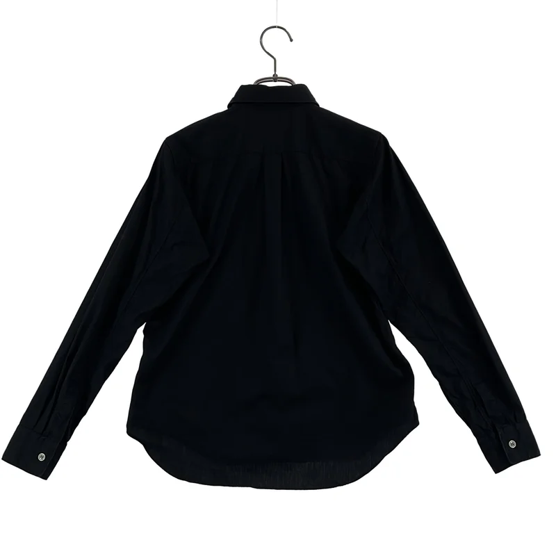 BLACK COMME des GARCONS / ブラックコムデギャルソン | 2016AW | コットン  スナップボタン装飾 レギュラーカラーシャツ | XS | レディース