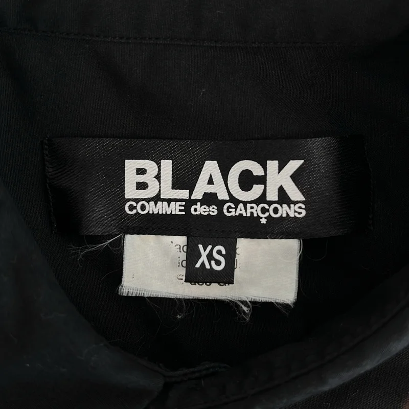 BLACK COMME des GARCONS / ブラックコムデギャルソン | 2016AW | コットン  スナップボタン装飾 レギュラーカラーシャツ | XS | レディース
