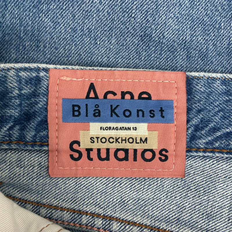 Acne Studios / アクネストゥディオズ | ダメージ加工 ロゴボタン デニムパンツ | 26 | レディース