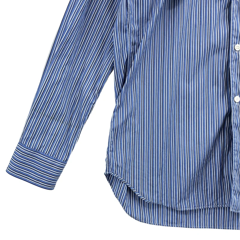 COMME des GARCONS SHIRT / コムデギャルソンシャツ | ストライプ オーバーシルエット レイヤードスリーブ シャツ | S | メンズ
