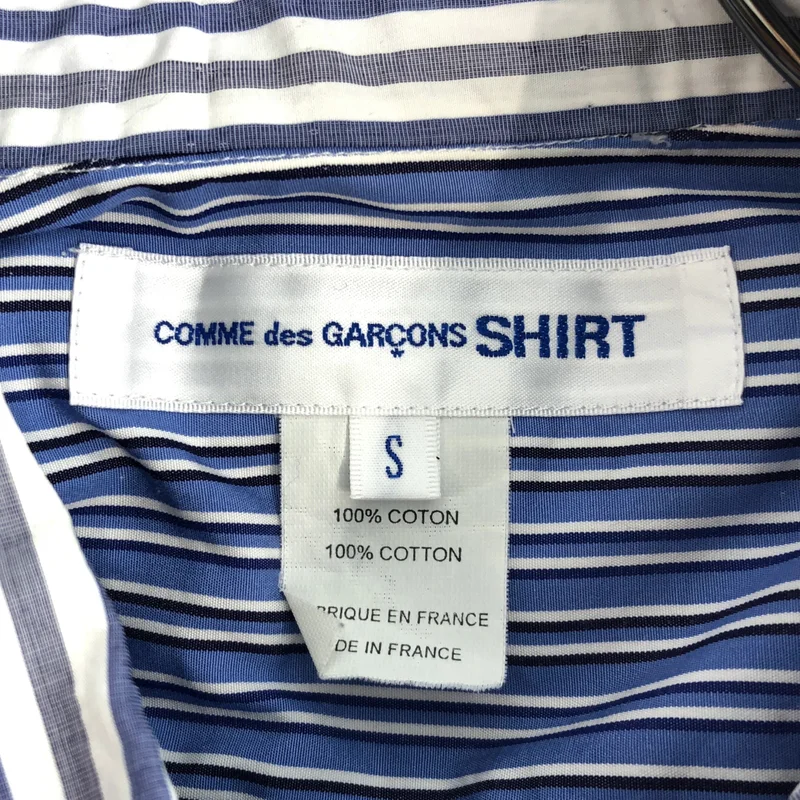 COMME des GARCONS SHIRT / コムデギャルソンシャツ | ストライプ オーバーシルエット レイヤードスリーブ シャツ | S | メンズ