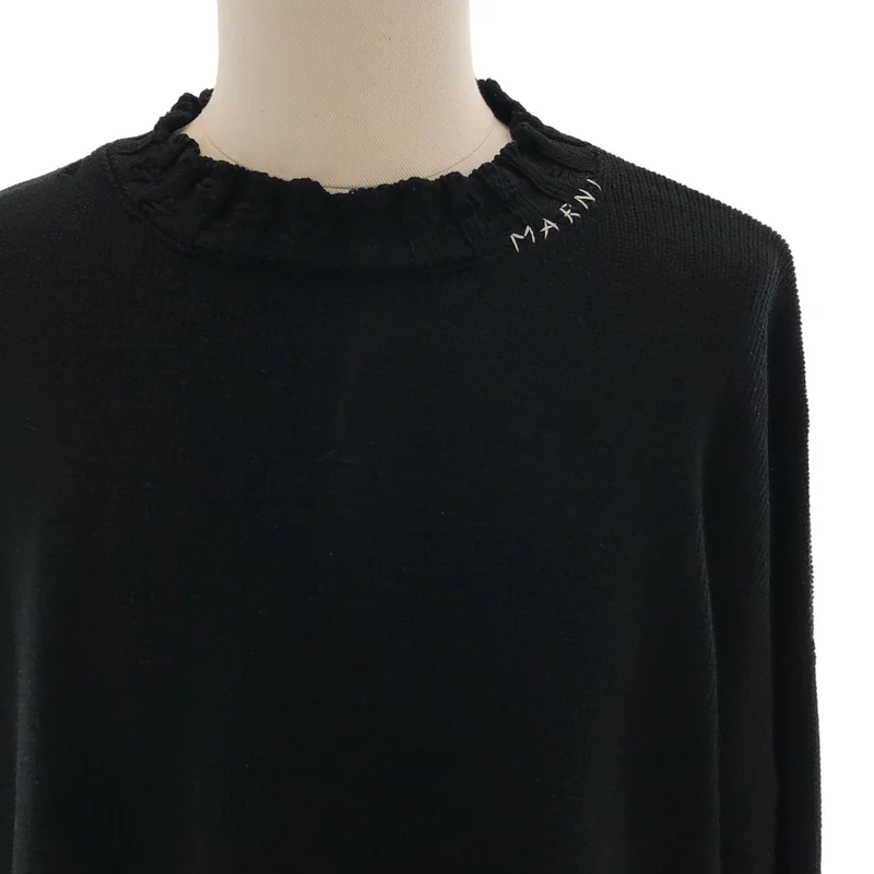 MARNI / マルニ | 2023AW | コットン ダメージ加工 クルーネック ニット | 50 | メンズ