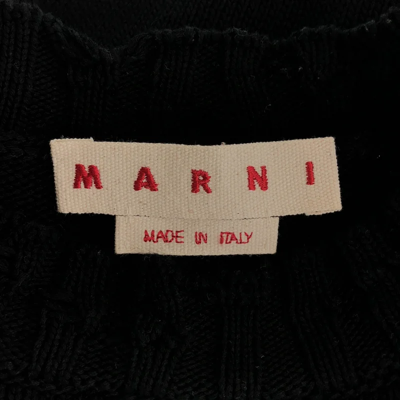 MARNI / マルニ | 2023AW | コットン ダメージ加工 クルーネック ニット | 50 | メンズ