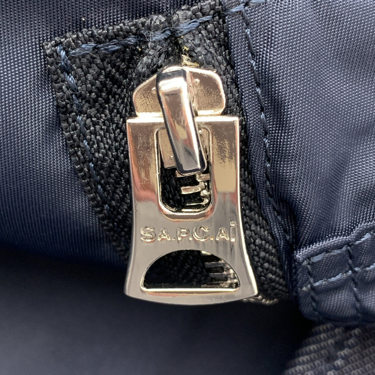 sacai / サカイ | × A.P.C. / アーペーセー ロゴ デニム トートバッグ