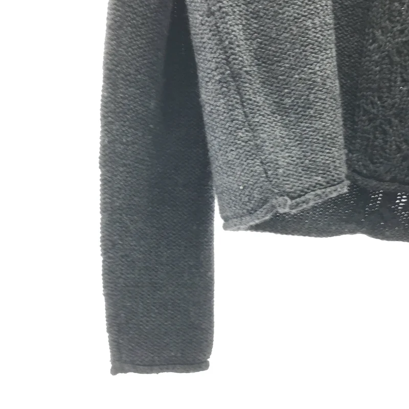 JULIUS / ユリウス | POST PROLETARIAT Vネック ケーブル 切替 ニット | 2 | チャコール | メンズ JULIUS / ユリウス | POST PROLETARIAT Vネック ケーブル 切替 ニット