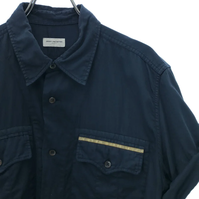 DRIES VAN NOTEN / ドリスヴァンノッテン | コットン ミリタリー シャツ | 46 | メンズ