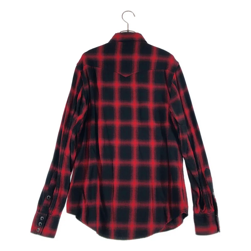 SAINT LAURENT PARIS / サンローランパリ | 2015AW | エディ期 チェック ウエスタンシャツ | S | メンズ