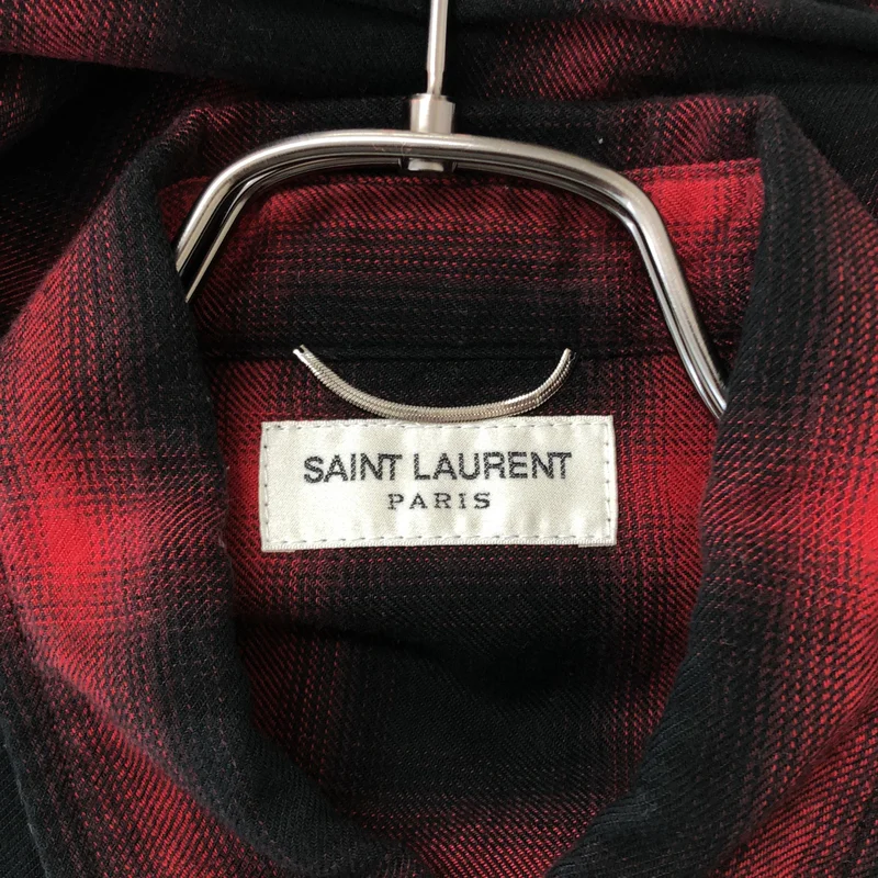 SAINT LAURENT PARIS / サンローランパリ | 2015AW | エディ期 チェック ウエスタンシャツ | S | メンズ