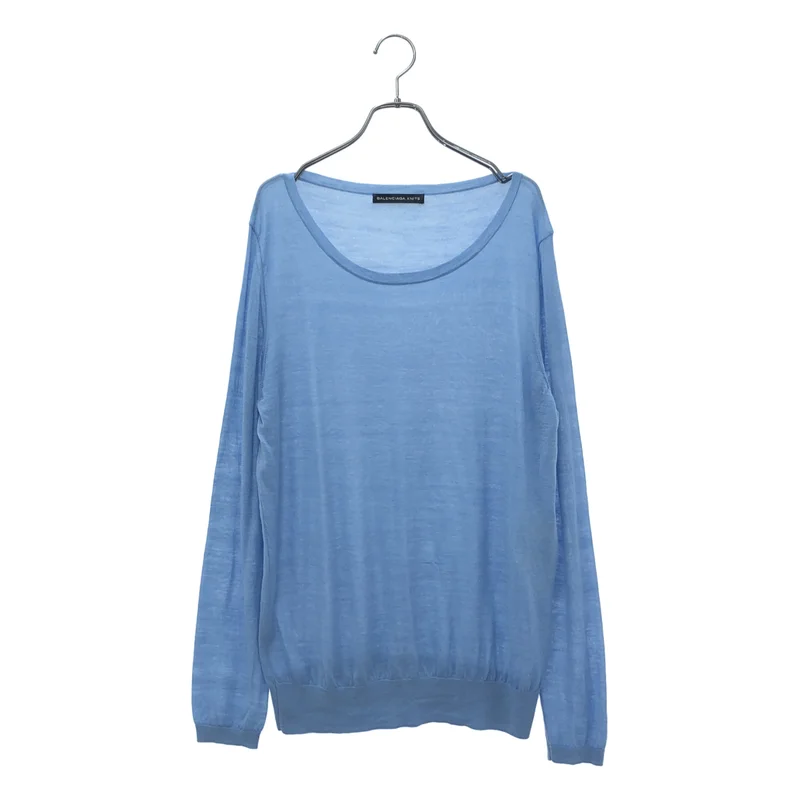 BALENCIAGA / バレンシアガ | ウール ハイゲージ クルーネックニット | 40 | レディース
