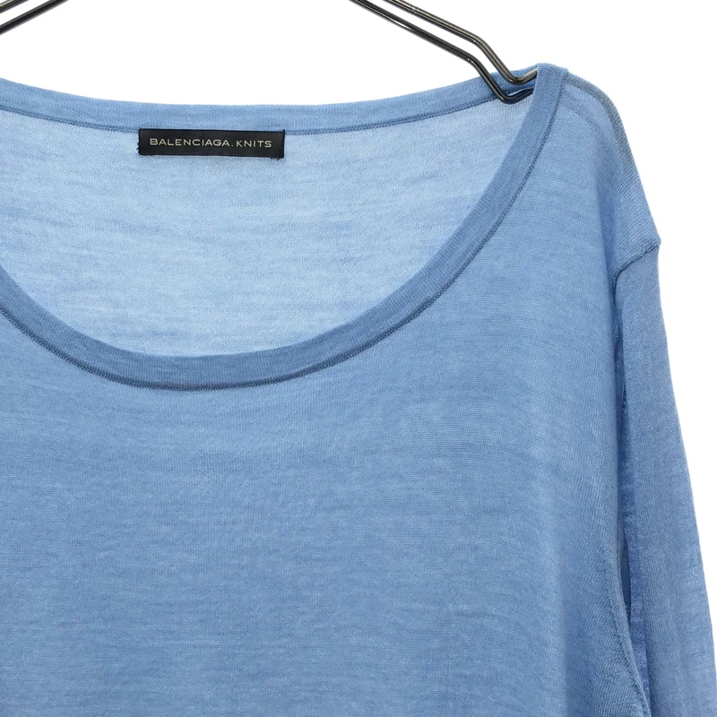BALENCIAGA / バレンシアガ | ウール ハイゲージ クルーネックニット | 40 | レディース