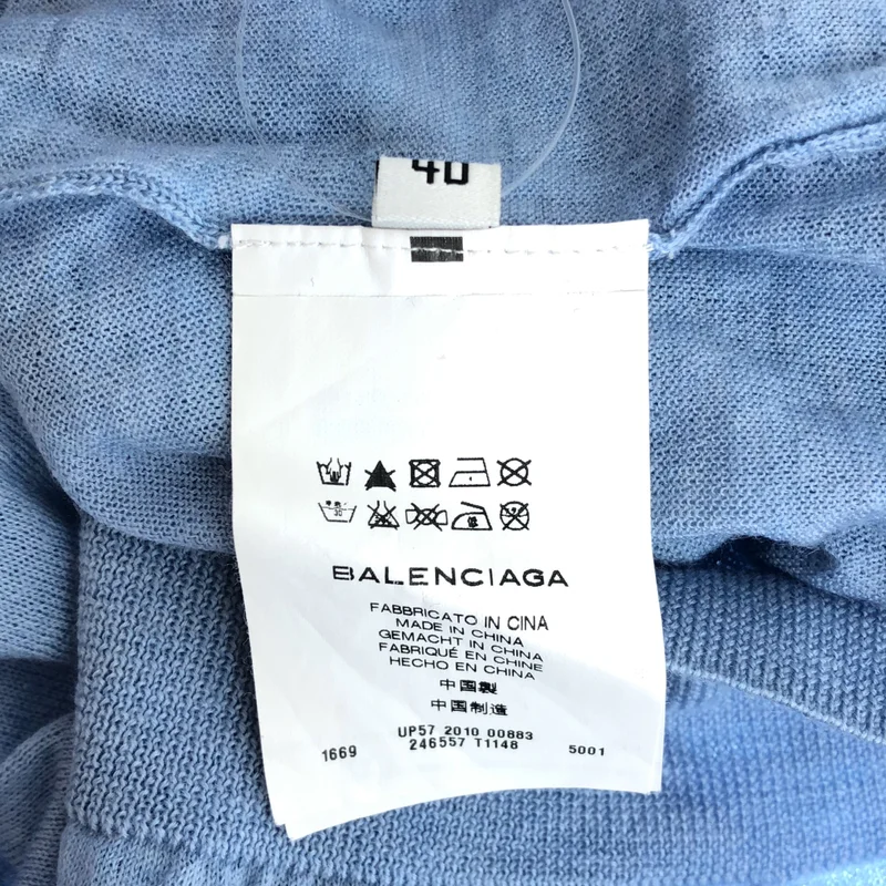 BALENCIAGA / バレンシアガ | ウール ハイゲージ クルーネックニット | 40 | レディース