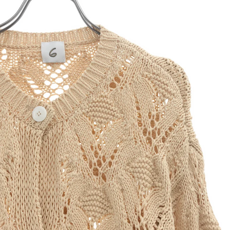 6(ROKU) / ロク | LILY YARN SUKASHI CARDIGAN | – KLD