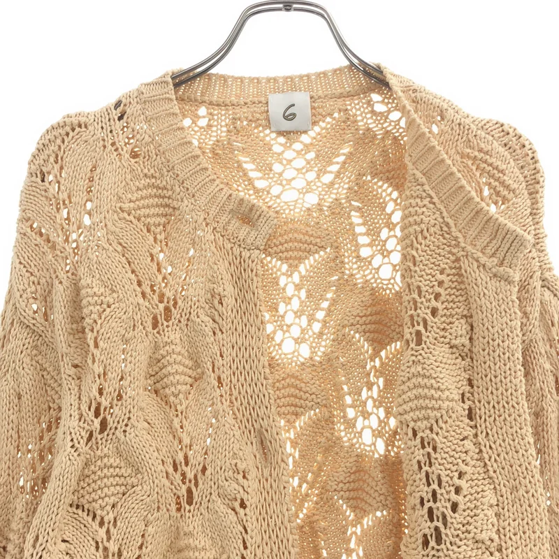 6(ROKU) / ロク | LILY YARN SUKASHI CARDIGAN |