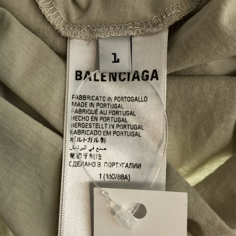 BALENCIAGA / バレンシアガ | ダメージ加工 ロゴエンブロイダリー  ロングスリーブカットソー | L | レディース