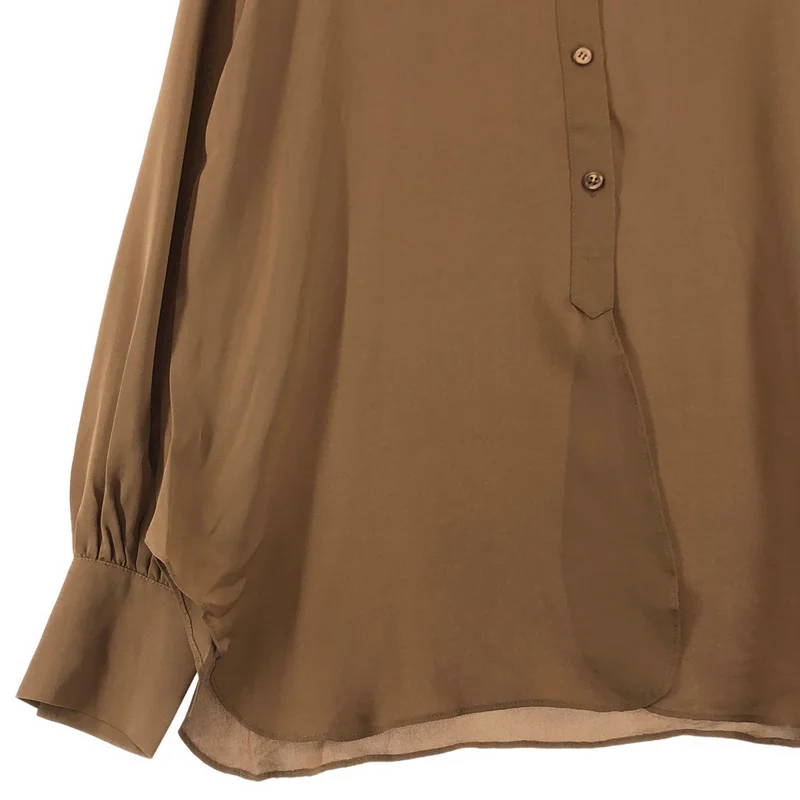 BEIGE， / ベイジ | silk 100％ / シルク スタンドカラー シャツ ブラウス | 4 | レディース