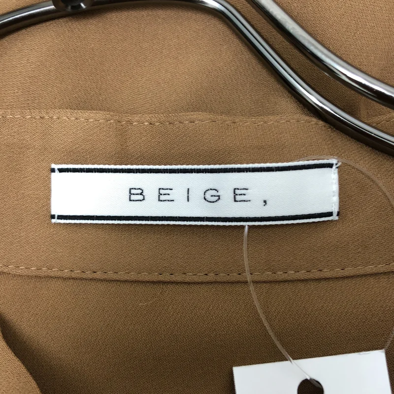 BEIGE， / ベイジ | silk 100％ / シルク スタンドカラー シャツ ブラウス | 4 | レディース