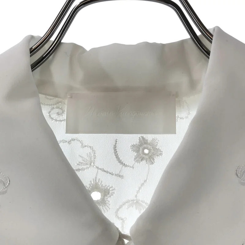 Mame Kurogouchi / マメクロゴウチ | 2025AW | Triacetate Georgette Floral Embroidery Top フローラルエンブロイダリーシャツ | 3 |