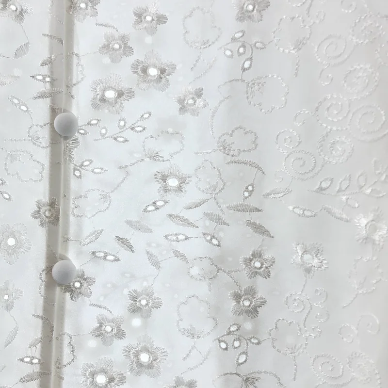 Mame Kurogouchi / マメクロゴウチ | 2025AW | Triacetate Georgette Floral Embroidery Top フローラルエンブロイダリーシャツ | 3 |