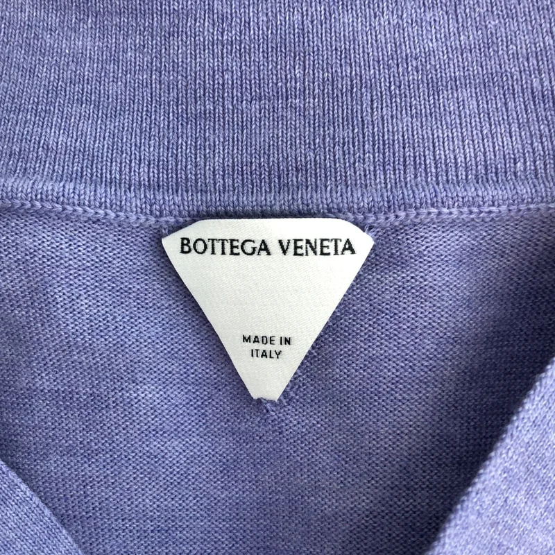 BOTTEGA VENETA / ボッテガヴェネタ | 2023AW | ウール ロゴ刺しゅう スキッパーカラーニット | XS | メンズ