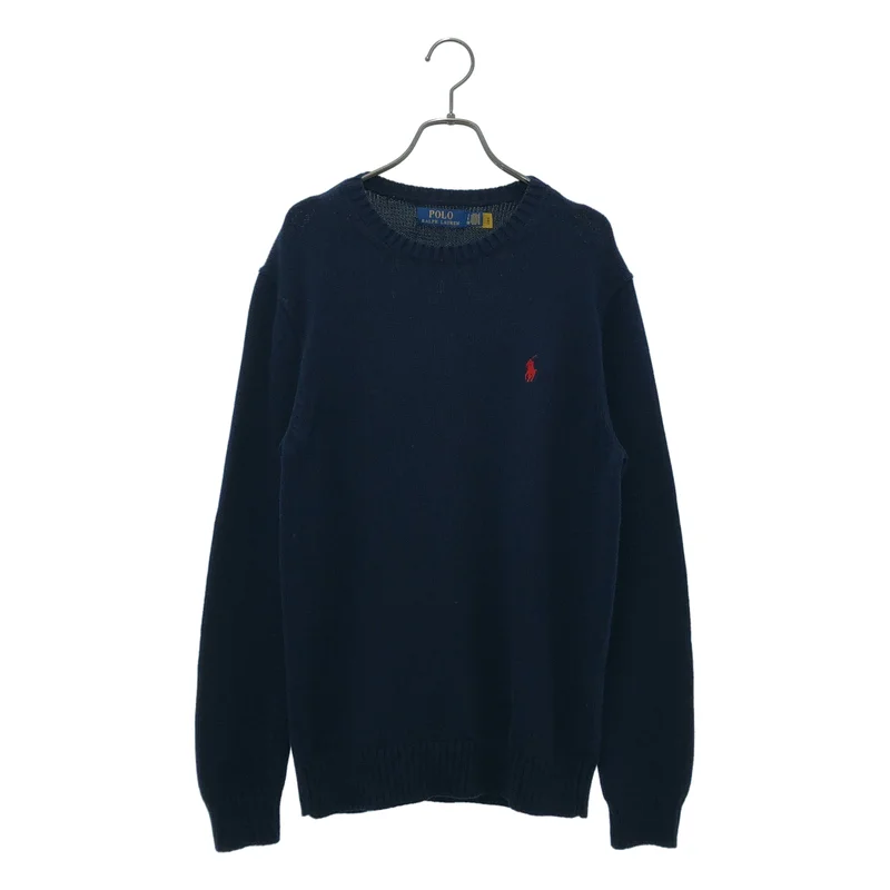 POLO RALPH LAUREN / ポロラルフローレン | コットン ロゴ刺しゅう クルーネックニット | S | メンズ