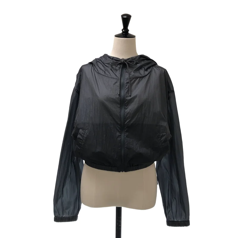 AMOMENTO / アモーメント | 2024SS | REVERSIBLE SHIRRING CROP HOODED JUMPER / リバーシブル シャーリングクロップ フーデッドジャンパー | 0 | レディース