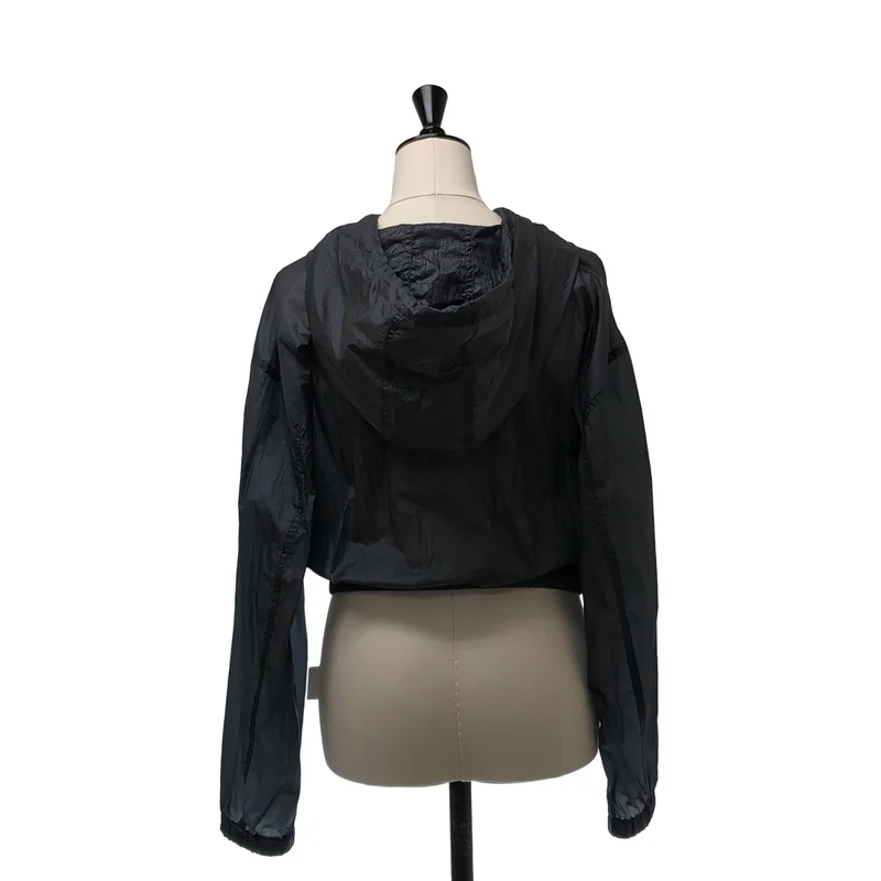 AMOMENTO / アモーメント | 2024SS | REVERSIBLE SHIRRING CROP HOODED JUMPER / リバーシブル シャーリングクロップ フーデッドジャンパー | 0 | レディース
