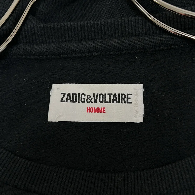 ZADIG&VOLTAIRE / ザディグエヴォルテール | オーバーシルエット ロゴ スウェット トレーナー | L | メンズ