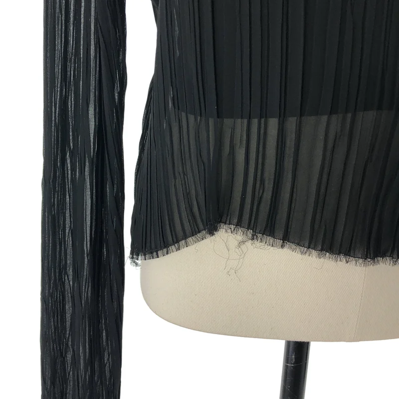 MM6 Maison Margiela / エムエムシックスメゾンマルジェラ | プリーツ シャツ_長袖 S52NH0012 | S | レディース